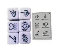 WNXGNHO Dés à Ronds à 6 côtés, de Mots-clés, dés de Jeu de rôle pour Jeu de Table, enseignement en ccessoires de Table de Jeu Multi-Faces faciles à Utiliser pour Jeux de rôle