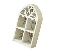 WNXGNHO Étagère murale en bois avec accents de cristal - Motif feuille complexe - Pour décoration de maison victorienne - Pour ami gothique