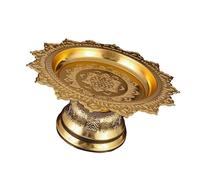 WNXGNHO Grand bol à fruits multifonction en alliage avec gravure décorative pour fêtes, usage religieux, célébration, base stable