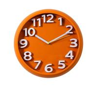 WNXGNHO Horloge Murale Contemporaine À Chiffres Surélevés en Plastique Mouvement Silencieux Décorations De Salon Installation Facile Horloge Murale en Plastique