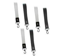 WNXGNHO Lanière tressée souple pour porte-clés - Courte sangle de poignet tendance pour clés et usage quotidien, noir/blanc, taille unique