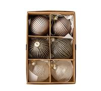 WNXGNHO Lot de 6 boules de Noël exquises en verre pour créer une atmosphère festive à la maison, festival, fête