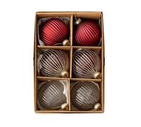 WNXGNHO Lot de 6 boules de Noël exquises en verre pour créer une atmosphère festive à la maison, festival, fête