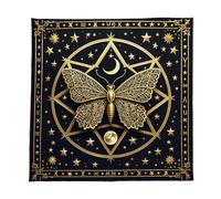 WNXGNHO Nappe de divination papillon étoile astrologie tarots carte autels tissu divinations jeu de société accessoire papillon étoile motif tarots carte de jeu spirituel