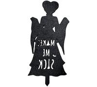 WNXGNHO Panneau De Cour De Sorcière Étrange avec Pieu Panneau De Cour d'halloween Décorations De Pelouse Robustes avec Pieu Découpes Étranges