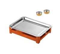 WNXGNHO Plateau chauffant en acier inoxydable pour barbecue - Peut contenir plusieurs plats - Compatible avec les alcools