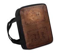 WNXGNHO Récipient religieux avec motif croix en tissu polyester résistant aux déchirures, compartiments spacieux pour le culte, sac de rangement essentiel de la Bible