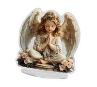 WNXGNHO Sculpture d'ange priant en acrylique Figurines de Guérison Statues d'Angell Ornement Décoration de la Maison Cadeau D'Inauguration De La Maison Statuette De Gardien