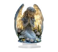 WNXGNHO Sculpture d'ange priant en acrylique Figurines de Guérison Statues d'Angell Ornement Décoration de la Maison Cadeau D'Inauguration De La Maison Statuette De Gardien