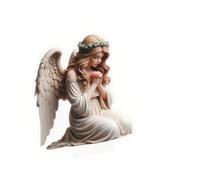 WNXGNHO Sculpture d'ange priant en acrylique Figurines de Guérison Statues d'Angell Ornement Décoration de la Maison Cadeau D'Inauguration De La Maison Statuette De Gardien