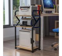WNYAILLL 3-Tier AV Media Stand, Support Audio, Support pour Lecteur CD, Meuble Chaine HiFi Support Multimédia De Salon À 3 Niveaux for Console De Jeu, pour Bureau/Salon/Bureau(Black 1)