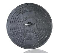 WNYAILLL Couvercle de Regard, Couvercle de Regard avec Cadre pour collecteur des eaux, Couvercle Rond de Bassin D'égout, pour Jardins, Parkings et Allées(70cm/27.6in)