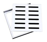 WNYAILLL Couvercle de Regard en Acier Inoxydable Épais, Couvercle Fosse Septique pour Le Drainage, pour Canal, Zones piétonnes, Cours, Jardins, Maisons, puits de(Silver A,60CM/23.6IN)