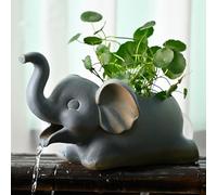 WNYAILLL Cracheur de Fontaine de Jardin, Garden Decor pour étang à koï, Paysager Décorations D'Aquarium, Jardin Extérieur Caractéristique De l'eau Cracheur D'Étang en Céramique(Blue)
