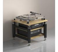 WNYAILLL Étagère AV Support de Rangement multimédia, étagère pour Lecteur CD-DVD, Support d'imprimante Mobile, Chaine HiFi Support Multimédia, Support pour Tourne-Disque(Black 3)