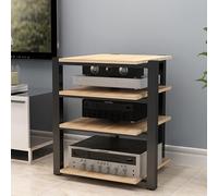 WNYAILLL Support de Rangement multimédia AV, Support Audio, Meuble Chaine HiFi Support Multimédia De Salon À 4 Niveaux for Console De Jeu, pour Bureau/Salon/Bureau(Yellow)