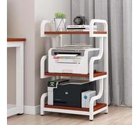 WNYAILLL Support Multimédia AV À 3 Niveaux, Support d'imprimante Mobile, Support Audio de Stockage Ouvert, Support de Rangement Multimédia pour la Maison, Étagère d'angle for Récep(Brown)