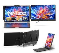 WNZO Extension d'écran d'ordinateur portable, extension de moniteur de voyage FHD IPS de 14", deuxième écran pour ordinateurs portables de 13 à 17", idéal pour les voyages/le travail à distance