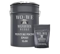 WO-WE Kit de Peinture Résine pour Piscine SL450 Gris clair comme RAL 7035-2,5Kg