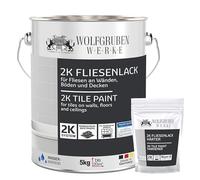 WO-WE Peinture carrelage Résine époxy - Revetement de sol, murs - Protection extérieur, intérieur - Finition MAT W712 - Gris clair 5KG