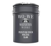 WO-WE Peinture Piscine Bassin pour Béton SL400 Étanche Bleu saphir 10L