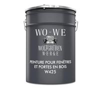 WO-WE Peinture pour portes et fenêtres en bois, en métal 3en1 W425 - Blanc 5L