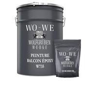 WO-WE Peinture résine époxy balcon et terrasse W735 sol en béton - BEIGE 5kg