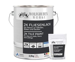 WO-WE Peinture Résine époxy pour carrelage sol mur dans cuisine, douche W712 Gris clair - 2,5Kg
