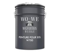 WO-WE Peinture Revêtement sol pour béton et ciment W700 RAL 9005 Noir - 5L