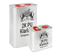 WO-WE Vernis d'étanchéité transparent incolore PU 2K- escaliers, parquet, bois Satin W726-7,5kg