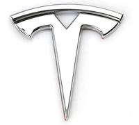WOAFEY 2 Pièces Voiture Emblème Autocollant Logo pour Tesla Model 3 Model Y Model S Auto-adhésif
