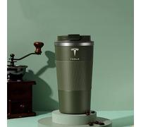 WOAFEY Bouteille Thermos à café en Acier Inoxydable, pour Tesla Model 3 Y S X, Grande capacité, Tasse isolée sous Vide, Portable pour randonnée,Green