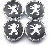 WOAFEY Cache-moyeux avec 4pcs 56mm pour Peugeot Roue de Voiture Capuchon Côte de Voiture Badge Stickers Emblème Capuchons de Moyeu de Roue ABS Acrylonitrile butadiène styrène