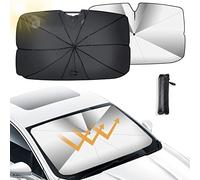 WOAFEY pour Volvo V60 2018-2023 Pare-Soleil Pare-Brise de Voiture, empêche Les Rayures Voiture Pare-Soleil Avant Protection UV Pliable Protection avec Pare-Soleil de Voiture Blocage,S