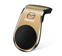 WOAFEY Support de téléphone Portable magnétique pour Grille d'aération de Voiture, pour Mazda 2 3 5 6 M5 Ms CX-4 CX-5 CX6 M3 M6 MX3 MX5 Support Navigation Accessoires décoration intérieure,Gold
