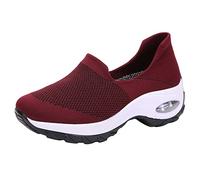 Woaikeyu Baskets Femmes Compensé Mode Plateforme sans Lacets DéContractéEs Respirantes Outdoor Chaussures de Sport Course Sneakers