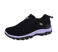 Woaikeyu Baskets Hommes Plates Chaussures de Sport Hommes Chaussures Antidérapant Running sans Lacets Legeres Chaussures de Course Décontractée (Black, 46)