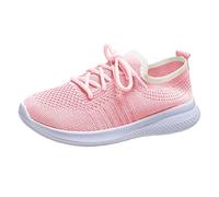 Woaikeyu Casual Mesh Baskets Femme Respirant Outdoor Legeres Chaussures de Course Simple Chaussures de Sport Tendances Fitness Sneakers Rose 40