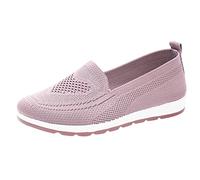 Woaikeyu Plates Baskets Femme sans Lacets Respirant Mesh Confortable Chaussures de Running Sport Tendances Fitness Sneakers Rose 38