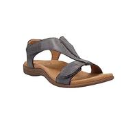 Woaikeyu Sandales Femme Mode Plates printemps et été femmes Bout Ouvert sandales talon plat bout rond léger respirant grande taille (Grey, 36)