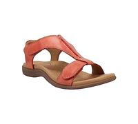 Woaikeyu Sandales Femme Mode Plates printemps et été femmes Bout Ouvert sandales talon plat bout rond léger respirant grande taille (Watermelon Red, 41)