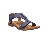 Woaikeyu Sandales Femme Mode Plates printemps et été femmes Bout Ouvert sandales talon plat bout rond léger respirant grande taille (Blue, 41)