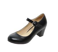 Woaikeyu Talons Hauts Femmes Grande Taille Printemps Bout Rond Plateforme Bride Cheville Boucle Mary Jane Chaussures Robe De Banquet Talons Chaussures Robe De Mariée 39