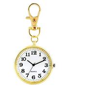 WOAIXI Montre De Poche Vintage,Affichage Lumineux Keychain Nurse Pocket Watches Quartz Movement Arabic Numerals Pendant Clock Gifts for Nurse Doctor,Gold