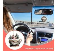 Woalopted Décorations de Sapin de Noël | Décorations De Noël 2D - Décoration Festive de Saison pour Porte Cheminée Fenêtre Escalier Voiture Intérieur Sac à Dos Bibliothèque