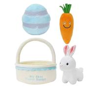 Woalopted Easter Basket Sensory Toy Playset,Set 4 Pièces Peluches Lapins À Remplir | Garnitures pour Panier de Pâques | pour Garçons Filles Fête Maison Vacances Intérieur Extérieur Célébration