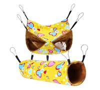 Woalopted Lot de 2 balançoires pour hamster - Meubles confortables pour petits animaux - Espace de couchage - Aire de jeux - Jouet d'escalade