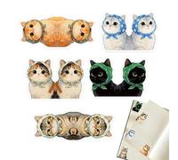 Woalopted Marque-page Chat - Lot de 10 Attache-pages Magnétiques Mignons - Marque-pages Chat à lire | Anniversaire, Noël, diplôme, retraite, étudiants, enseignants, hommes, et femmes