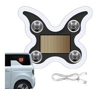 Woalopted Phare De Voiture Solaire - 6 Modes Lampe d'Avertissement Forme Papillon | Lumière LED Voiture Sans Fil Solaire Ventouse Avec Détecteur De Vibration - Decoration pour Fenetre Triangle