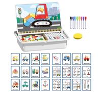 Woalopted Puzzle Magnétique pour,Puzzle d'apprentissage Préscolaire Double Face - Jeu de Correspondance Visage Habillage pour Garçons et Filles | Cadeau pour Noël Année Nouvelle École